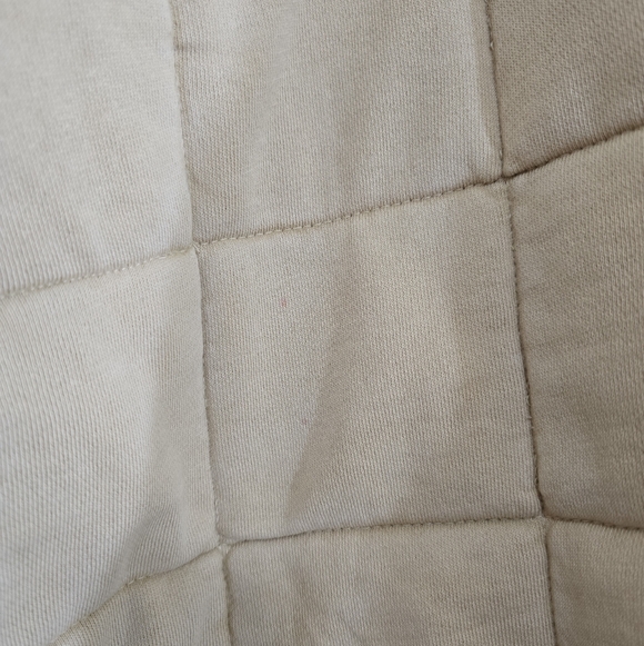 Free People Dolman Quilted Knit Jacket In Vanilla Creme XL Oversized Casual - Picture 14 of 15